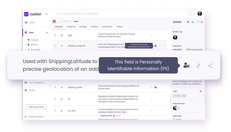 Castor Data Governance (Beta)